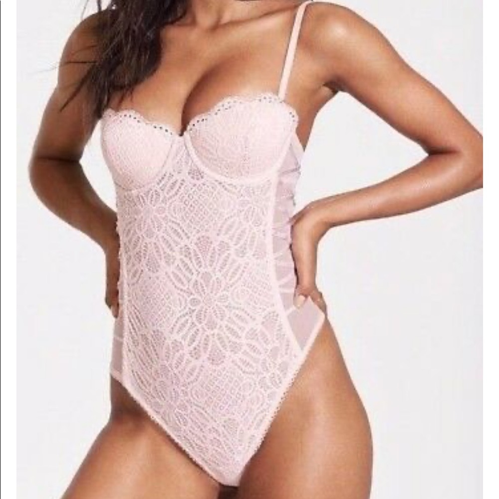 Victoria secret pink lace lingerie